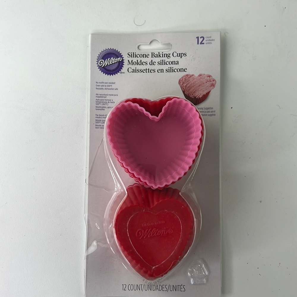 Wilton Heart Shaped Silicone Baking Cups